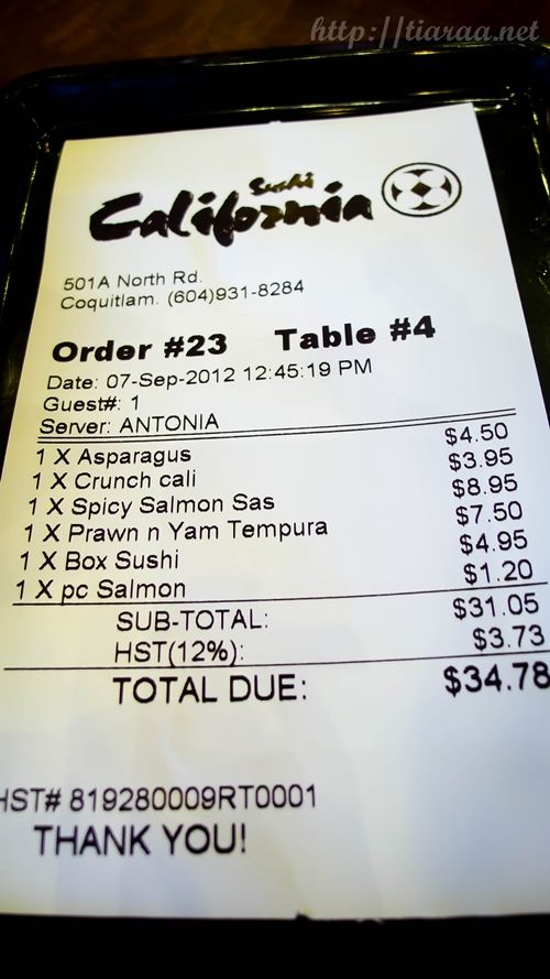 california sushi