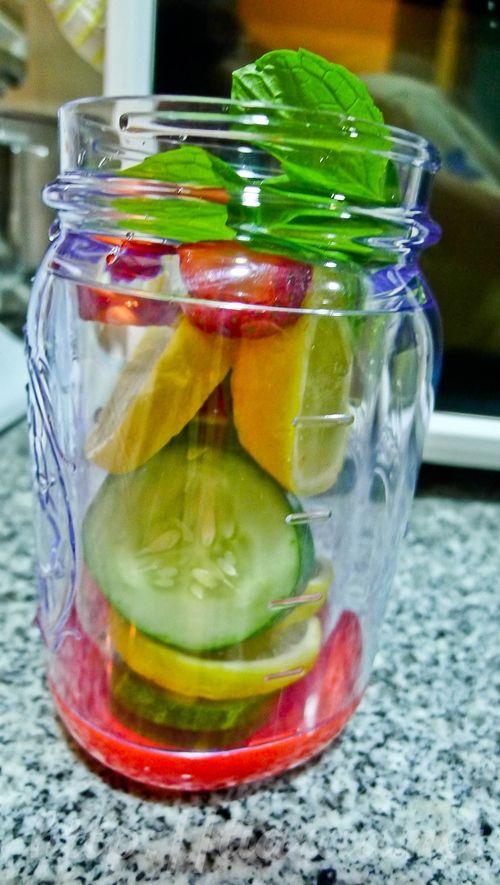 Strawberries Lemon Cucumber Mint Infused Water photo lemoncucumberstrawberriesmintleavesinfusedwater2_zps20b2254b.jpg