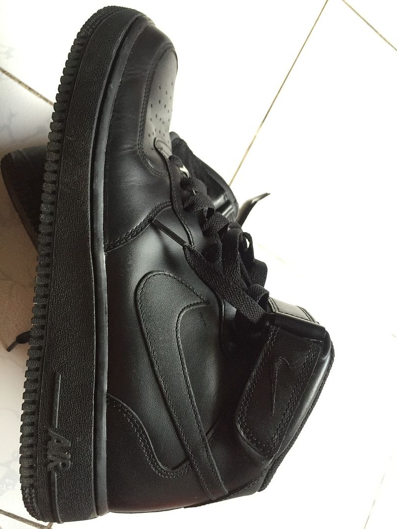 Nike Air Force 1 All Mid Black cực Kool mới 99% anh em mua đi ăn lễ đeeeeeeee!!!!! - 10