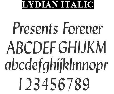 Presents Forever font