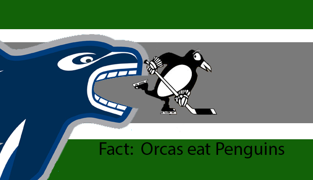 Image result for canucks eating penguins