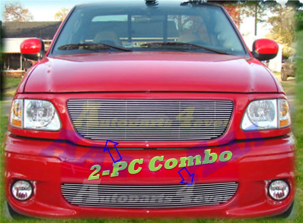 2004 04 Ford F150 F150 Lightning Polished New Billet Grille Grill COMBO