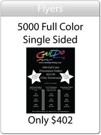 5000 8.5x11 Flyers $402