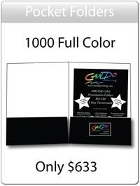 Pocket Folders 1000 For $633