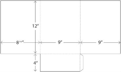 Three Panel Center Pocket Folder