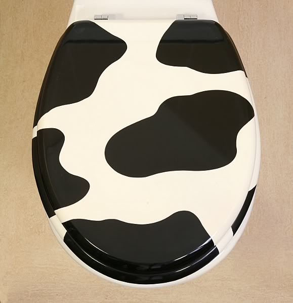 Toilet Seat Novelty Fabulous Funky Crazy Cow High Gloss Lacquered Mdf
