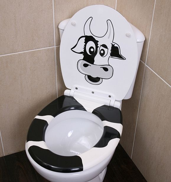 Toilet Seat Novelty Funky Happy Cow Slow Close/Quick Release High Gloss eBay