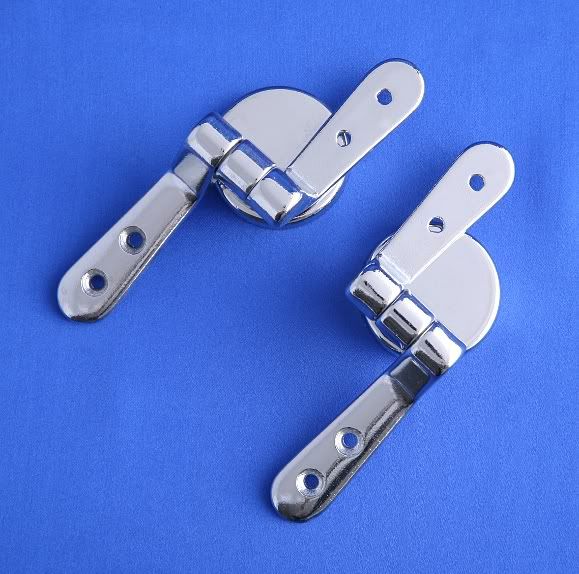 Toilet Seat Hinges Replacement Pair for Mdf or Wood inc Nuts and Bolts