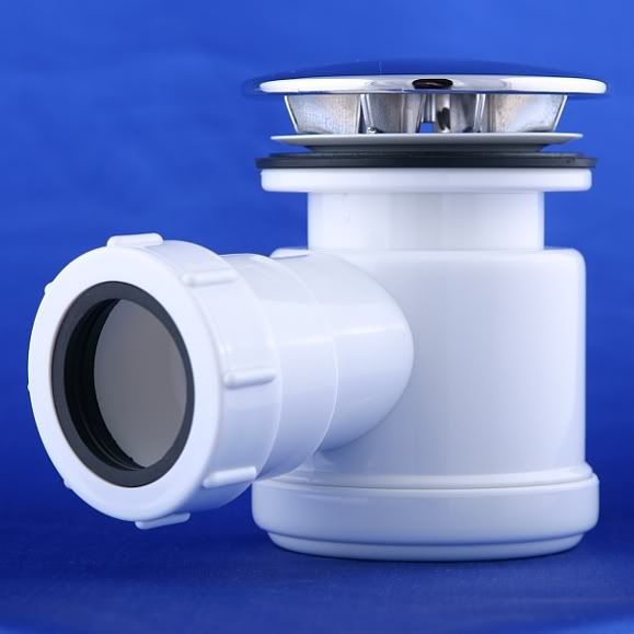 Shower Tray Waste Trap 50mm Removable Reservoir eBay