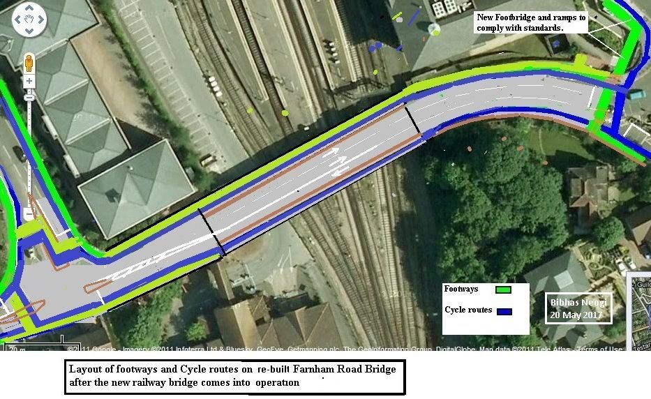Suggested Form Of Rebuilt Farnham Road Bridge With Three Lanes Plus