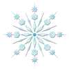 icon, Animated snowflake shaped icon.  transparent background.