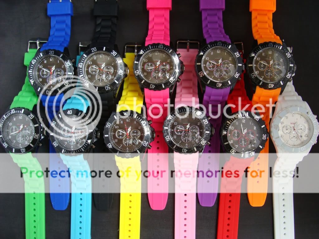 S055 Date Calendar Silicone Jelly Childrens Wrist Watch  