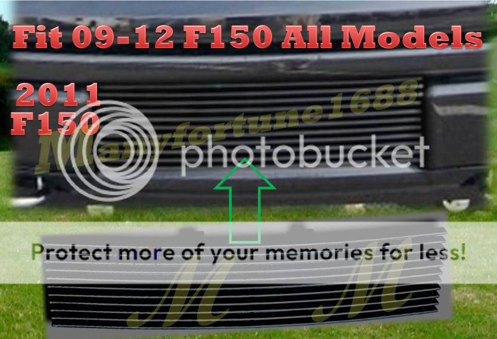 09 12 10 11 2011 2012 Ford F150 F 150 Bumper 2010 2009 Black Billet Grille
