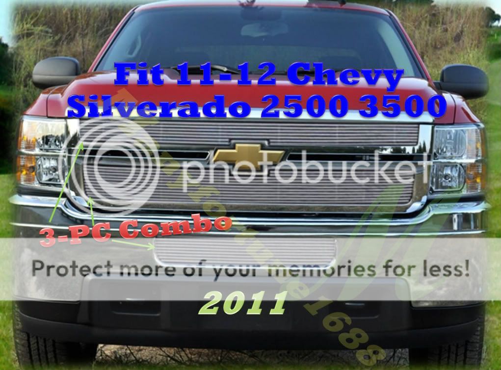 2011 2012 Chevy Silverado 2500 3500 HD Billet Grille Combo