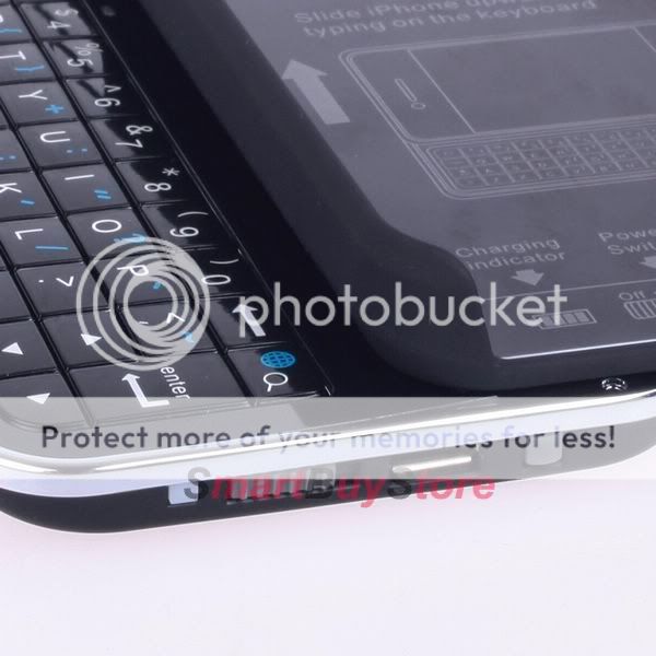   Bluetooth Keyboard+Hardsh​ell Case for Iphone 4 BLACK WIRELESS 4G q