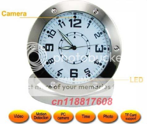 Spy Camera Clock Watch DVR Record Cam Motion Detection m  