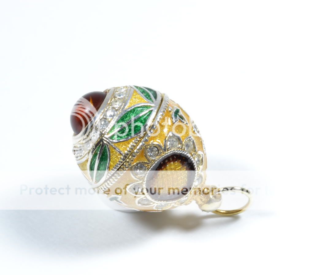 Russian Enameled Fabergé esque Sunflower