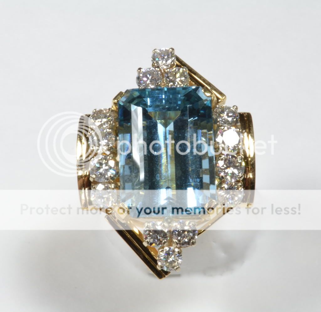 This Spectacular Ring is a One Of A Kind 28 Carat Aquamarine and 