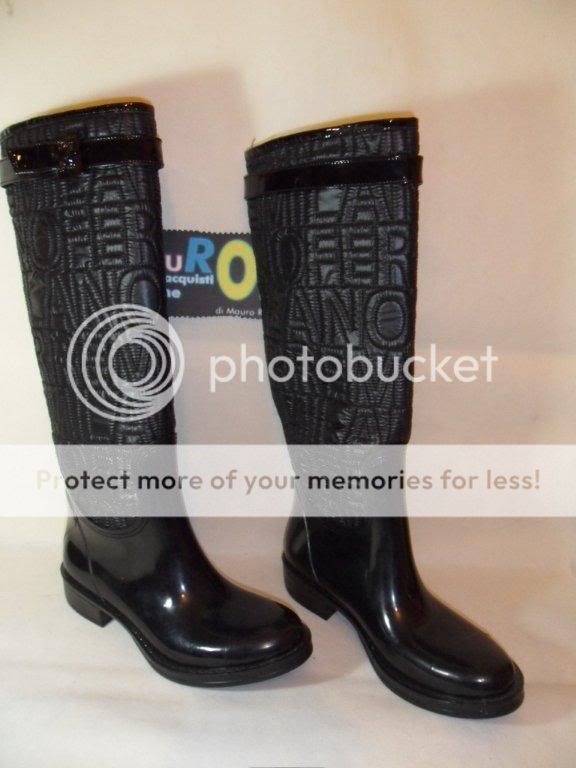 GIANFRANCO FERRE WOMANS BOOTS US 6.5 WINTER 2011 RAIN BOOTS LOGO 