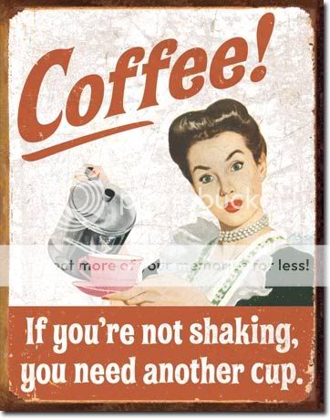 COFFEE NEED ANOTHER CUP Vintage Style Coffee Ad Tin Sign Metal Poster 